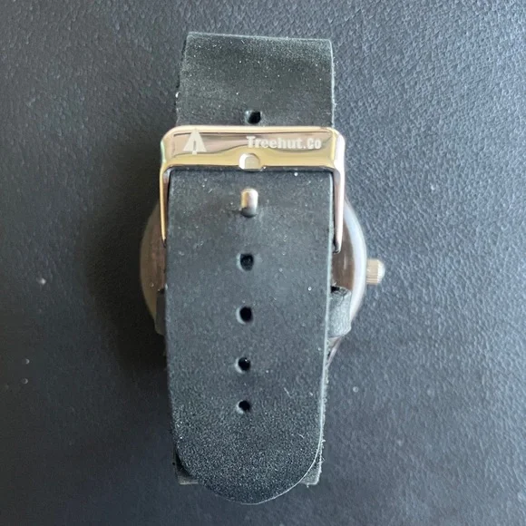 Wooden Watch with Black Strap - Picture 2 of 3